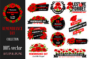 Remembrance Day Set, an Illustration by Vector beauty (Thumbnail 1 of 4)