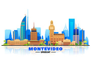 Montevideo Uruguay vector skyline, a Work Illustration by Sky and glass (Thumbnail 2 of 6)