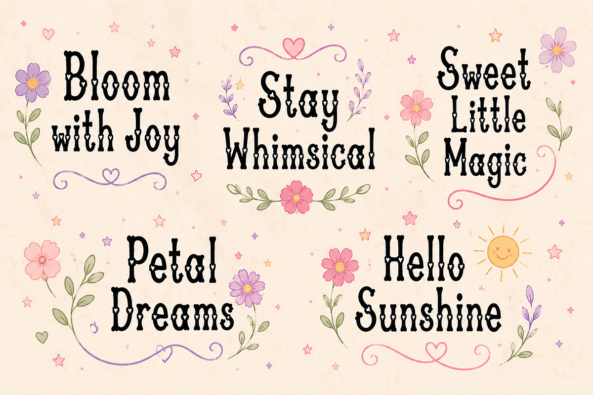 Petal Charm, a Script Font by Wow Magic (Photo 5 of 5)