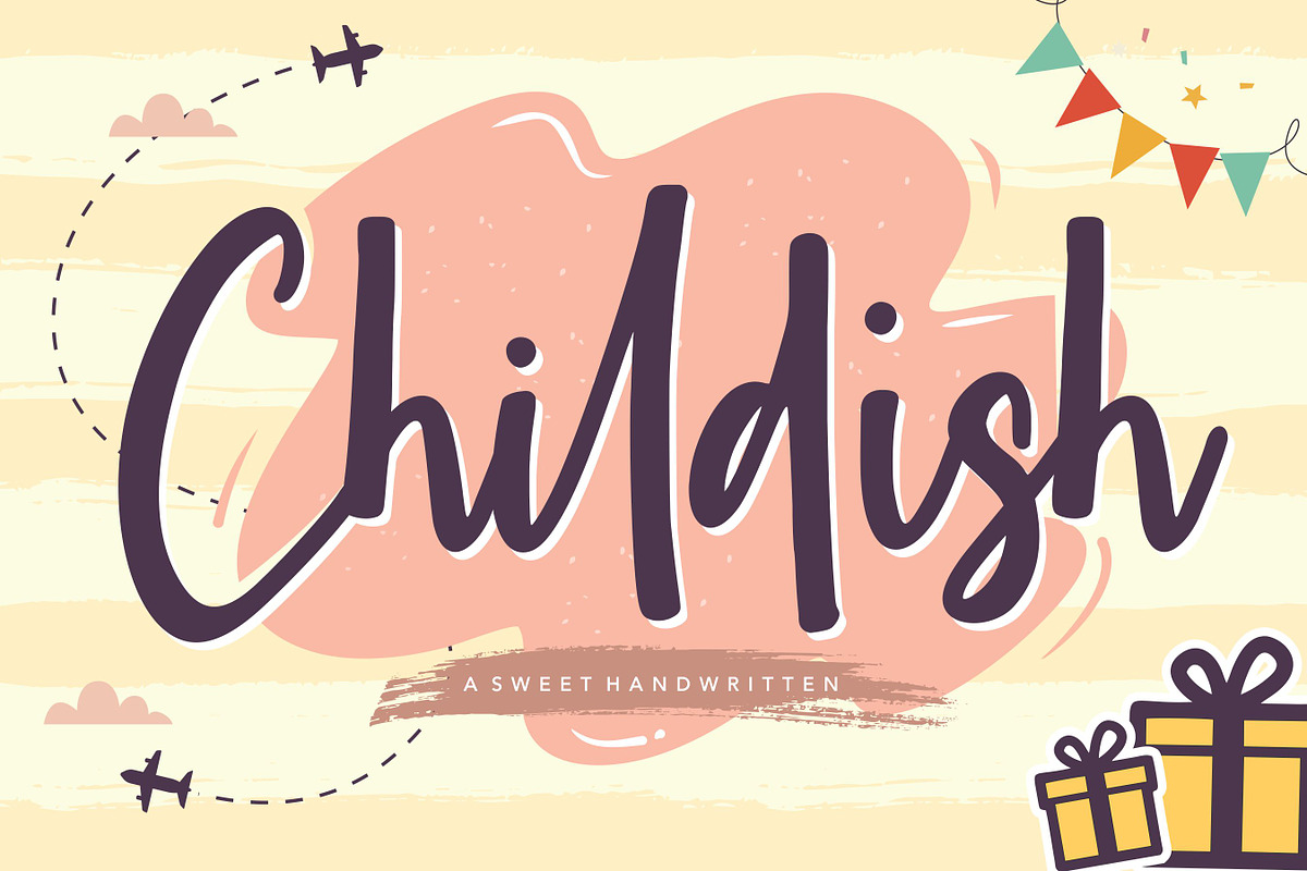 Childish - Sweet Handwritten Font, a Script Font by Balpirick Studio (Photo 1 of 8)