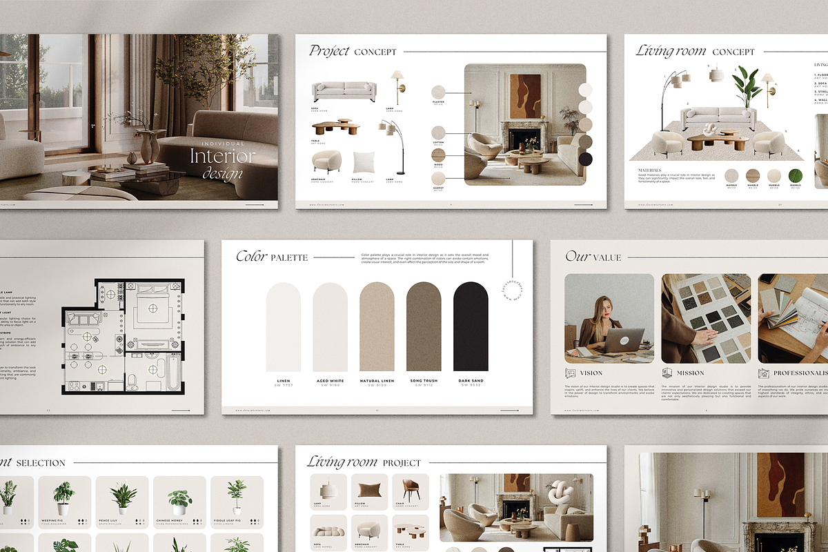 Interior Design Presentation, a Presentation Template by SarenkaDesignShop (Photo 1 of 12)