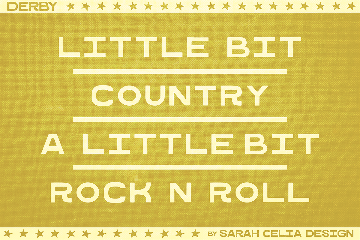 Derby - Sans Serif Display Font, a Sans Serif Font by Sarah Celia Design (Photo 3 of 4)