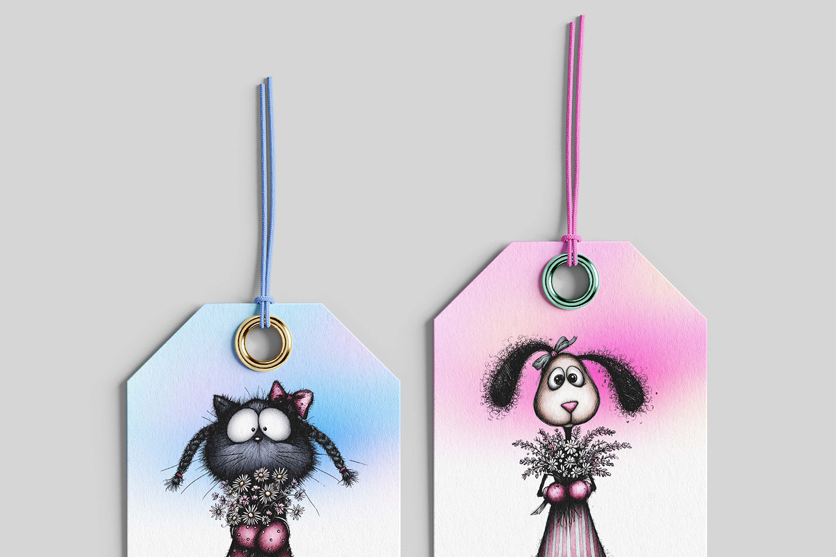 whimsical floral animal clipart PNG, an Illustration by one-touch (Photo 3 of 18)