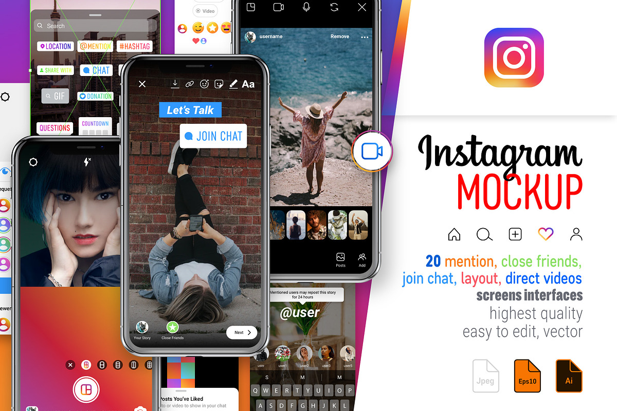 Screens Interfaces Instagram, a Social Media Template by karnofff (Photo 1 of 6)