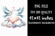 Summer Wedding Doves Clipart, an Illustration by Designking (Thumbnail 4 of 4)