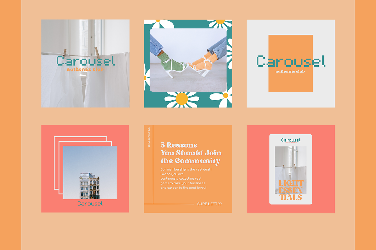Retro + Colorful Canva Template, a Social Media Template by Moodwave Studio (Photo 8 of 10)