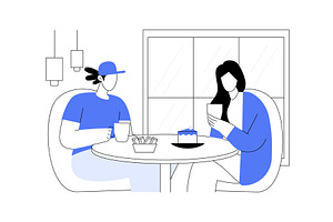 Coffee break isolated cartoon vector, a Person Illustration by Visual Generation
