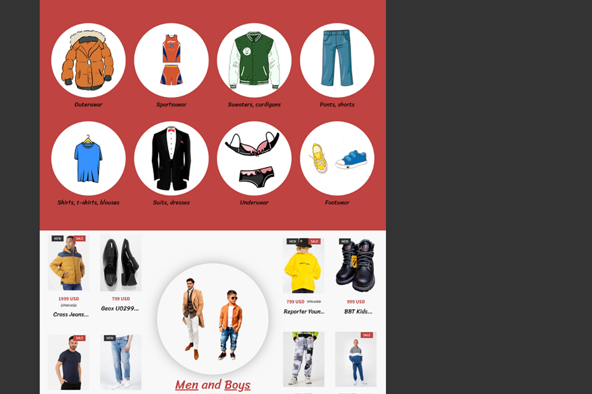 Casual Clothes Website Template, a HTML Template by Ordasoft (Photo 2 of 3)