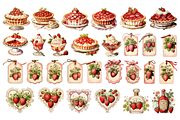 Vintage Strawberry Clipart, an Object Illustration by Digital Xpress (Thumbnail 6 of 7)