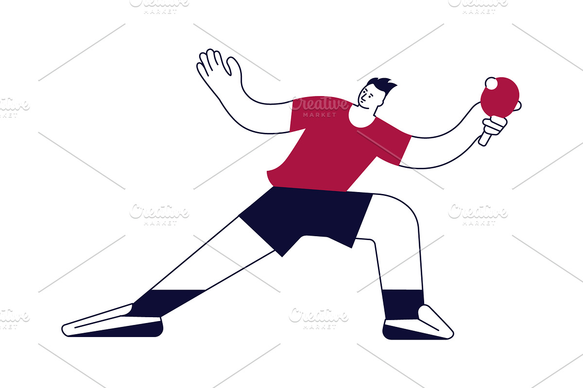 Competitive Sport Players Pack, an Illustration by Lucky Shop (Photo 2 of 12)