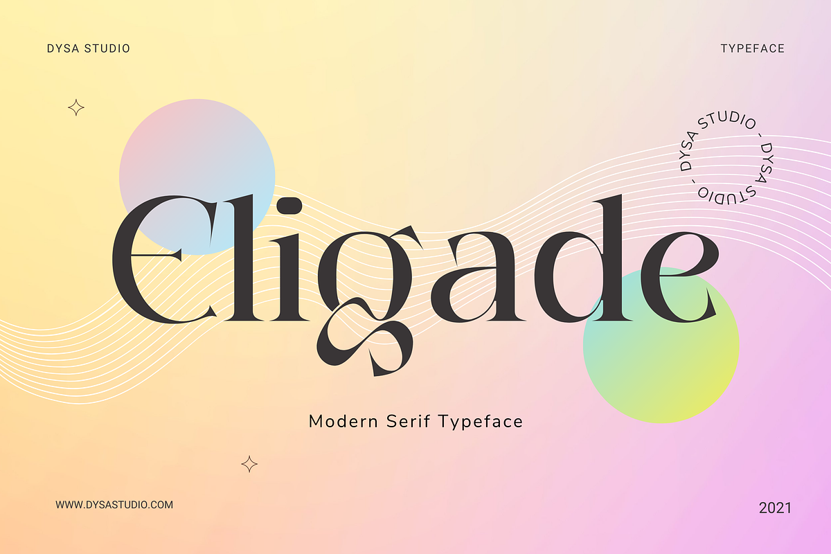 Eligade, a Serif Font by DYSA Studio (Photo 1 of 12)