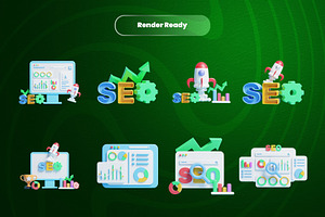 Web Page SEO 3d Illustration Icon