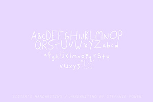 Sister's Handwriting Font