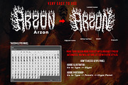 ARZON FIRE – Death Metal Fire Font, a Blackletter Font by Fonday Studio (Thumbnail 8 of 9)