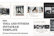 250 Social Yoga Instagram Canva, a Social Media Template by VeliusCreativeStudio (Thumbnail 1 of 9)