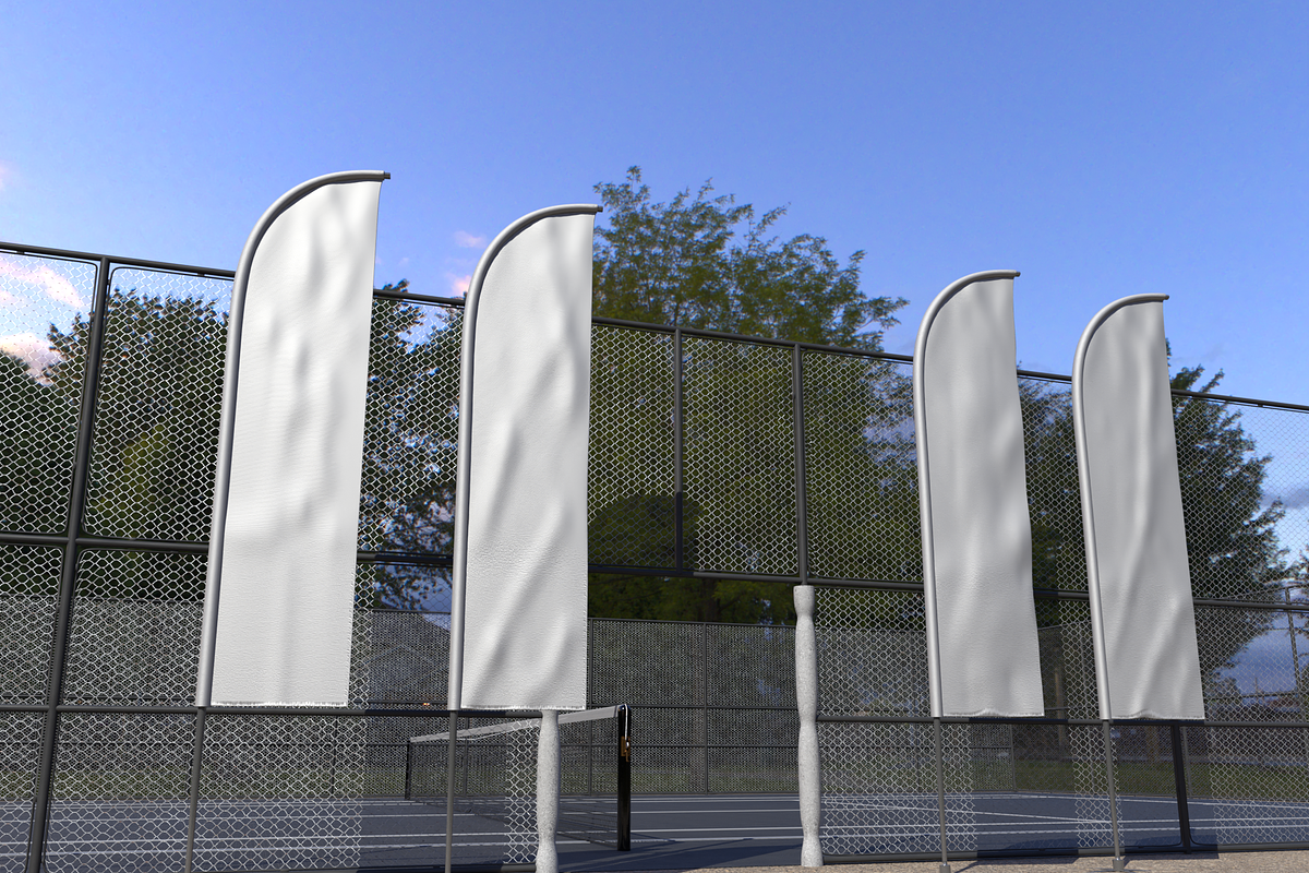 Promotional Padel Pole Flag Mockup, an Advertising Mockup by Bartama Graphic (Photo 5 of 5)