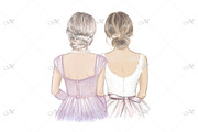 Bride & Bridesmaids Art Bundle, a Person Illustration by Maddy's Art & Mockups (Thumbnail 6 of 12)