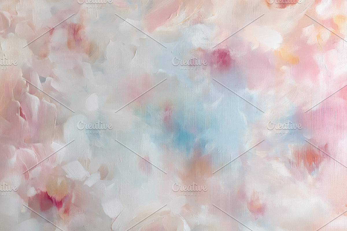 Soft pastel abstract painting with brush strokes creating a text, a Decorative Illustration by Studio ANNA