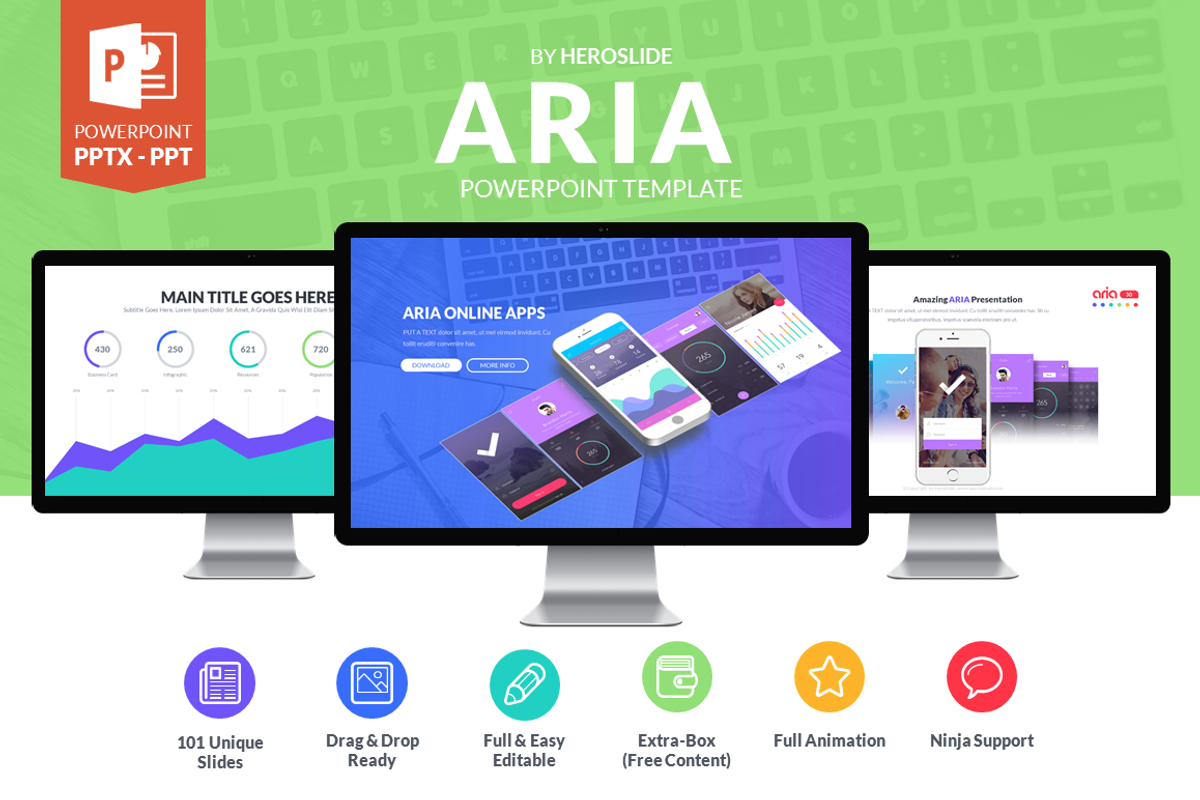 Aria Business Powerpoint Template, a Presentation Template by MeemSlide (Photo 1 of 5)