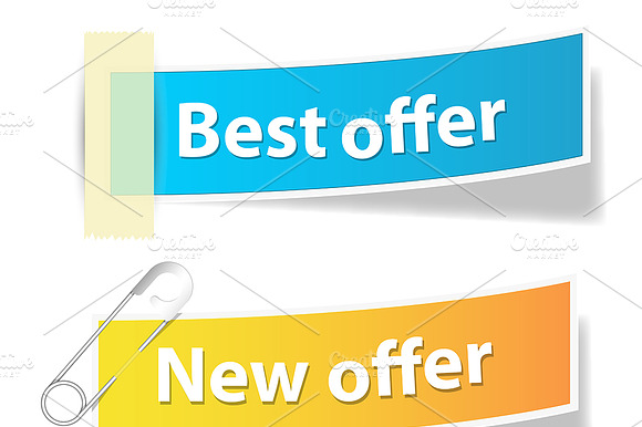 Offer Sale and Info Vector Banners preview 2