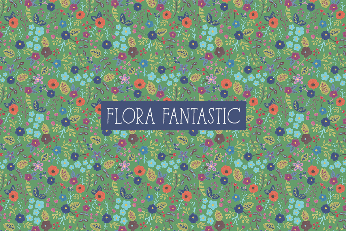 FLORA FANTASTIC Seamless Patterns, a Pattern Graphic by Dreaming with Isa (Photo 4 of 9)
