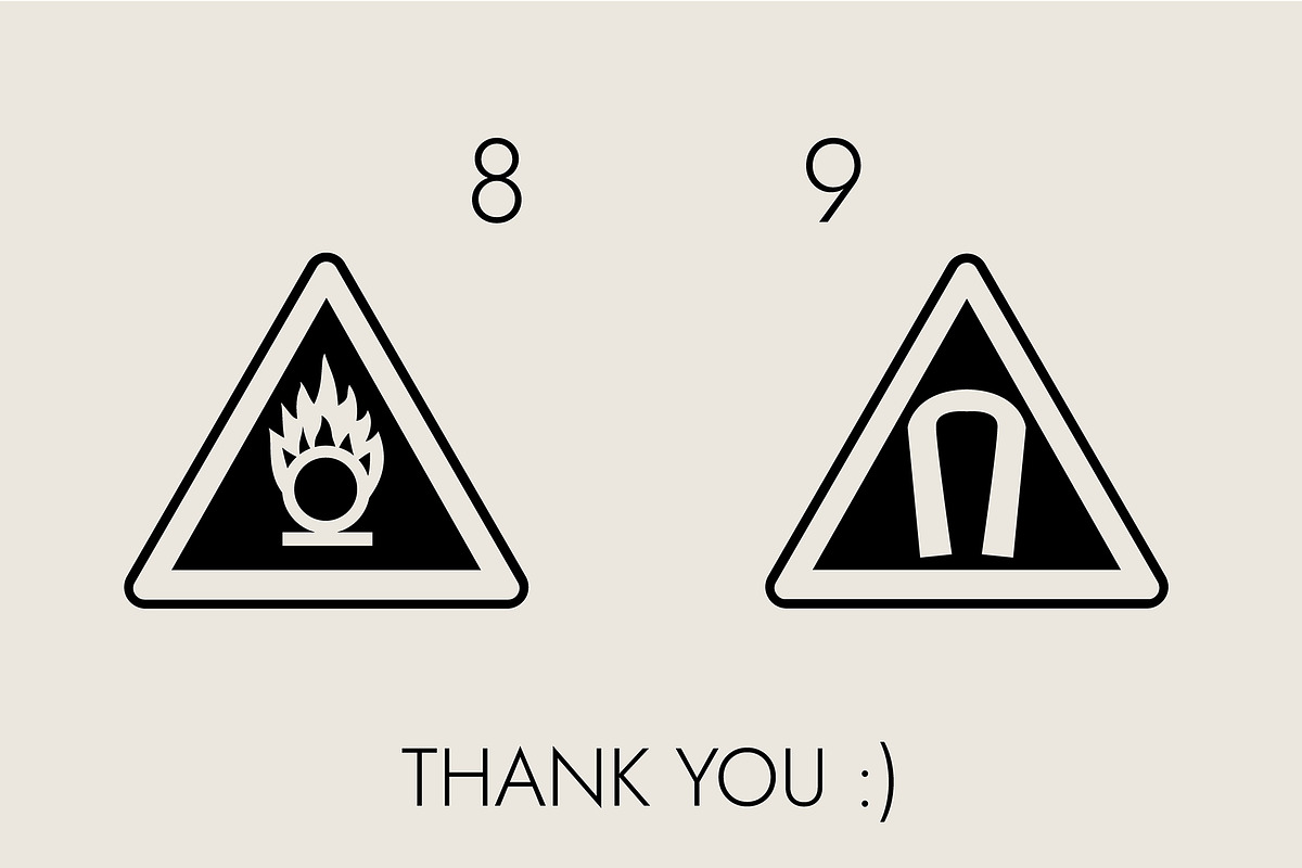 Warning Signs Dingbats Font, a Symbol Font by Minimalartstudio (Photo 8 of 8)