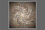 -50% Circuit boards backgrounds set, a Background Graphic by frost_newt (Thumbnail 11 of 11)