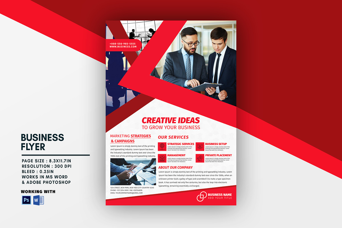 Creative Business Flyer Template PSD, a Flyer Template by Madhabi Studio (Photo 1 of 3)