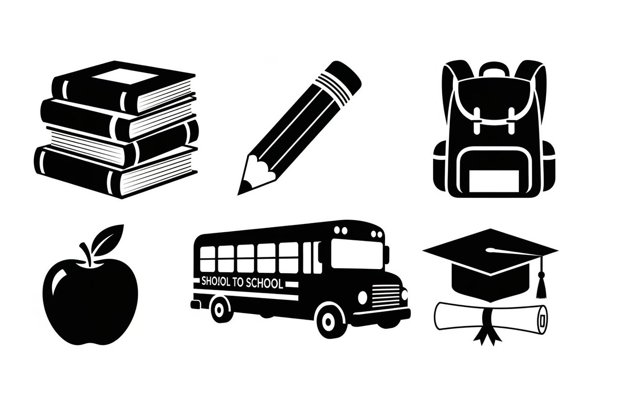 Back To School Silhouette Bundle, an Illustration by Designer_Momina (Photo 9 of 51)