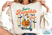 Just a Pumpkin Goose Stripes Hallowe, a Seasonal Illustration by Daily.Designs (Thumbnail 2 of 5)