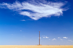 Open Field with Electricity Pole, a Nature Photo by THP Creative
