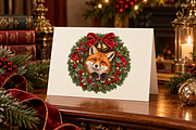 Christmas Woodland Fox Clipart, a Seasonal Illustration by Colorsfav (Thumbnail 4 of 7)