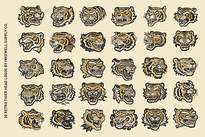 Old School Tiger Logo Bundle