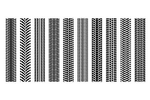 Machinery tire tracks. Motorcycle, an Illustration by Frogella