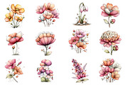Whimsical Spring Wildflower Clipart, an Illustration by Dream Creation (Thumbnail 2 of 6)
