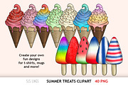 Ice Cream Treats Clipart, a Food Illustration by SLS Lines (Thumbnail 2 of 5)