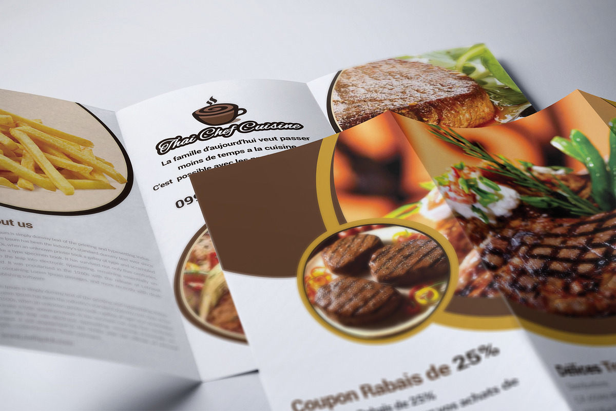 Trifold Brochure Restaurant Cafe, a Brochure Template by AfzaalGraphics (Photo 5 of 5)