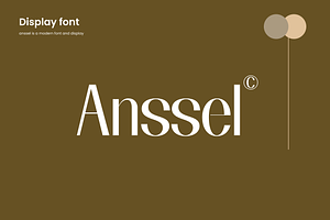 Anssel-Display font