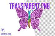 Glitter Butterfly Clipart Png, an Animal Illustration by Forhadx5 (Thumbnail 2 of 8)