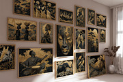 Ancient Africa G& B Wall Art Set, an Illustration by PrintablesByFranklyn (Thumbnail 1 of 7)