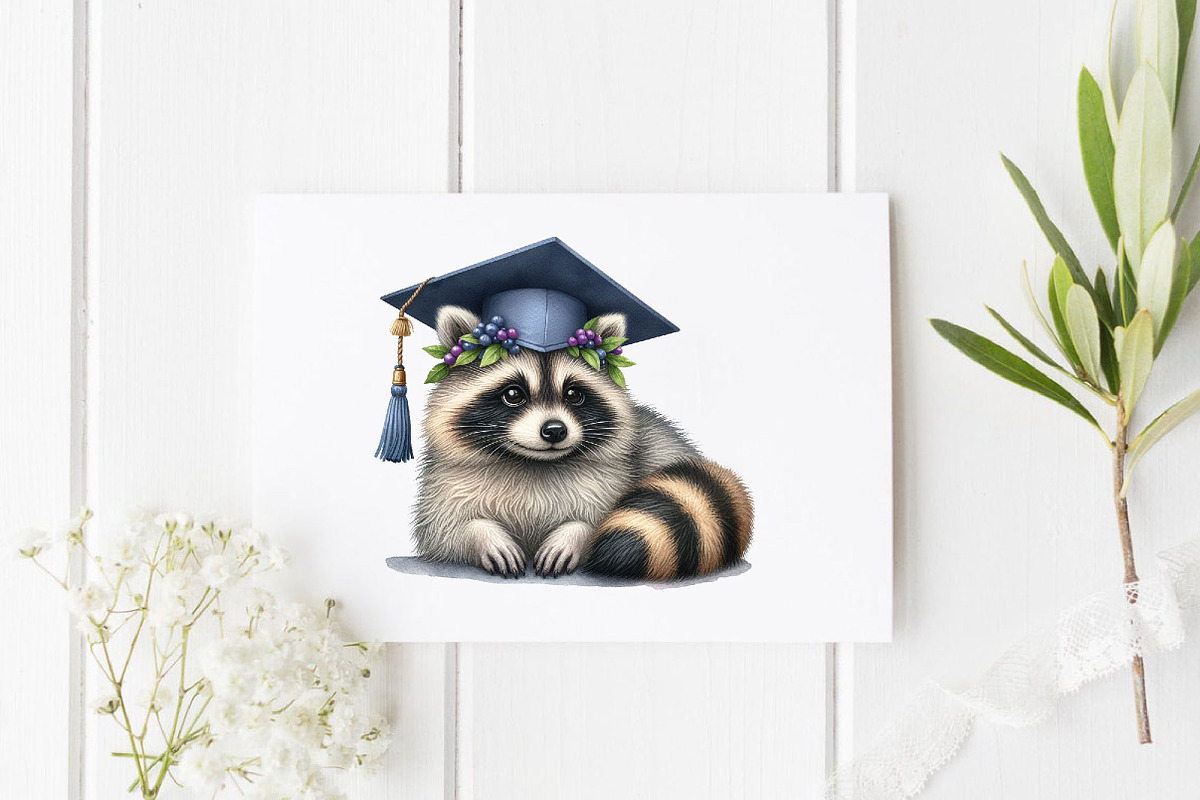 Raccoon Graduation Cap, a Graphic by CitraGraphics