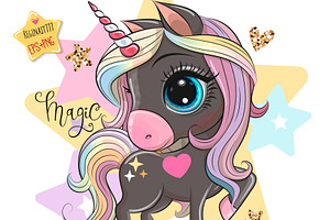 Cute Cartoon Unicorn