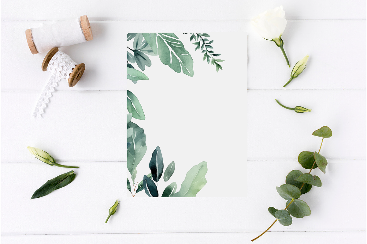 Verdure Watercolor Greenery, an Illustration by Xinyan Studio (Photo 2 of 4)