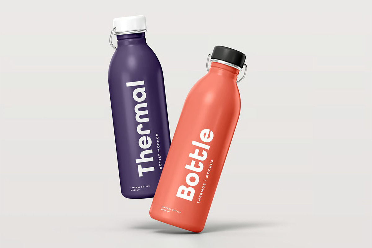 Thermal Bottle Mock-up, a Product Mockup by zippypixelstudio (Photo 2 of 12)