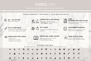 Cover Letter Template + Resume, CV, a Resume Template by HIRED Design Studio (Thumbnail 7 of 11)