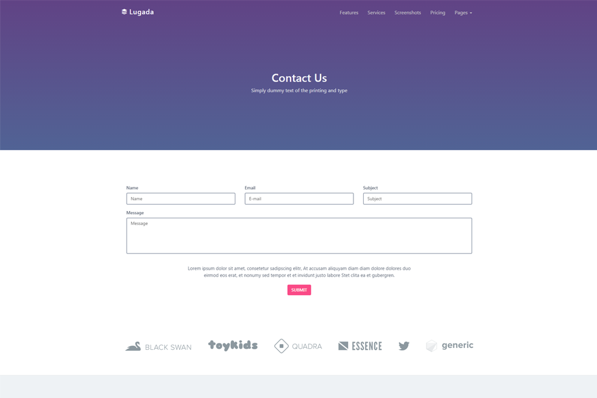 Lugada - Responsive Landing Template, a Bootstrap Template by Coderthemes (Photo 5 of 6)