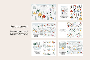 Winter Activities Illustrations