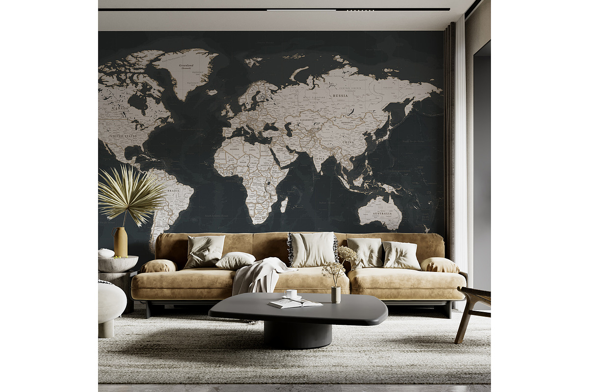 Vector World Map - Large&Detailed, a Decorative Illustration by PorcuPen Works (Photo 7 of 8)