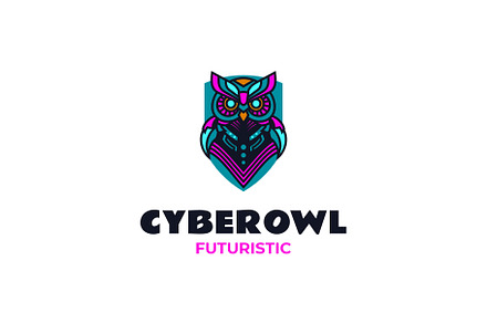 Mascot Tech Cyber Owl Logo Design