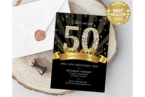 50th Birthday Invitation for Men